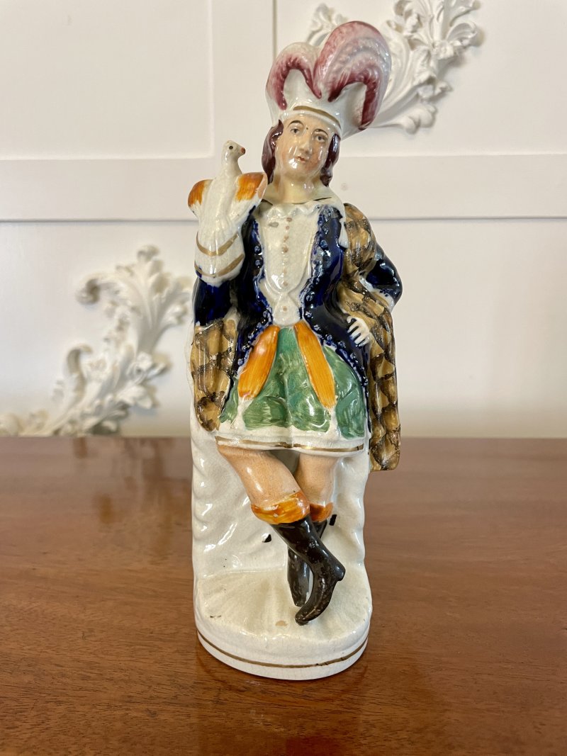 Antique Victorian Staffordshire Flatback Figure